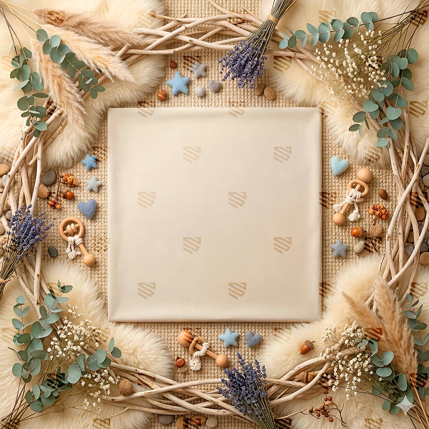Boho Bliss Newborn Frame - Newborn photography backdrop