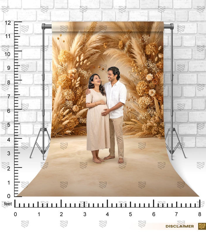 Boho Pampas Elegance - Maternity Backdrop