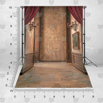 Burgundy decorative backdrop for creative studio portraits