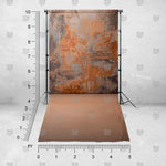 Burnt sienna brushwork background for portrait photography