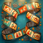 Cinematic Wedding Memories Backdrop