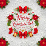 Classic Christmas Wreath Backdrop