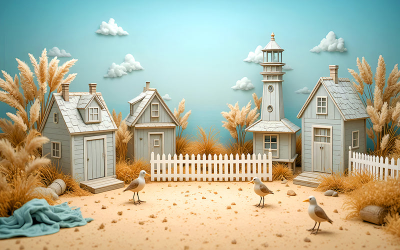 Coastal Breeze Haven - Baby photoshoot Backdrop