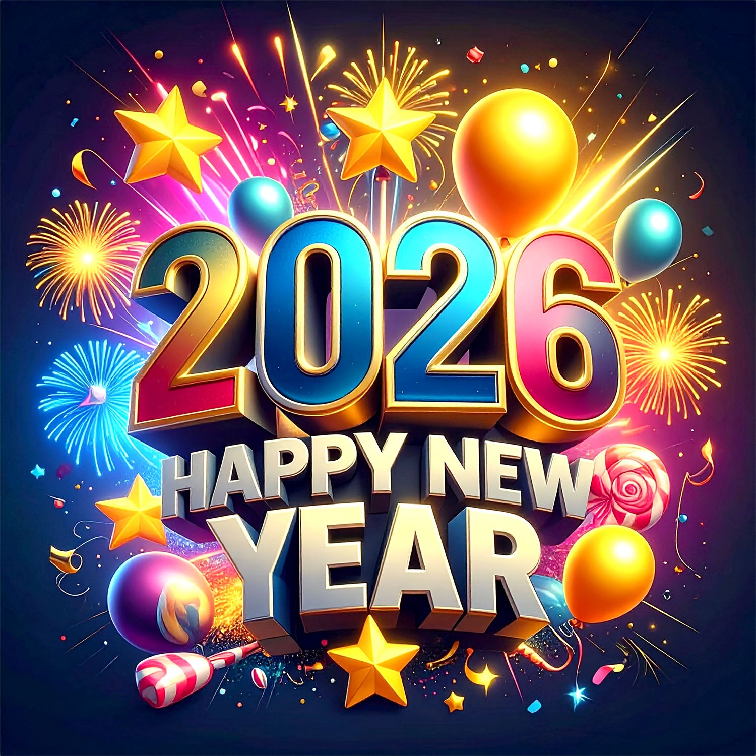 Colorful 2026 Celebration