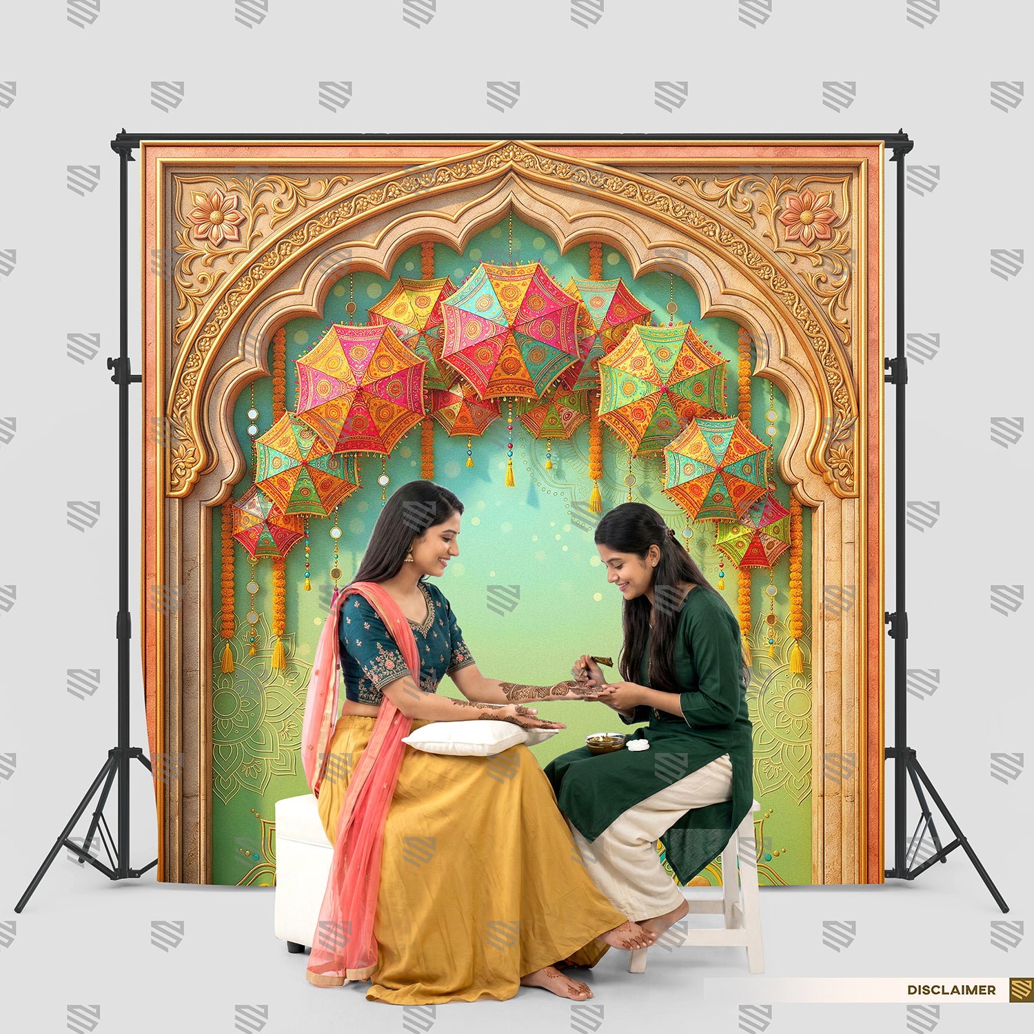 Colorful Parasol Celebration Arch