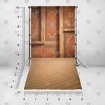 Copper-toned antique panel background for portraits