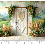 Countryside Floral Door Backdrop
