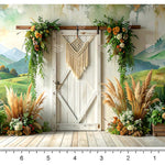 Rustic Bloom Door Backdrop