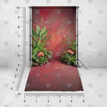 Crimson Botanical Retreat Photography Backdrop for Studio Shoots