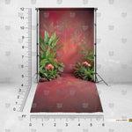 Crimson Botanical Retreat Photography Backdrop for Studio Shoots