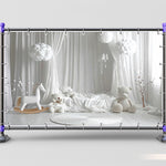 Cloudy Corner Baby Backdrop