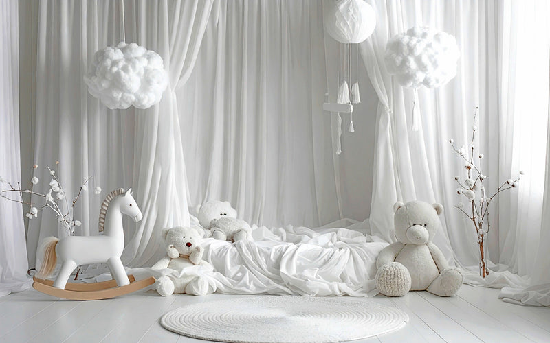 Cuddle Cloudy Corner - Baby photoshoot Backdrop