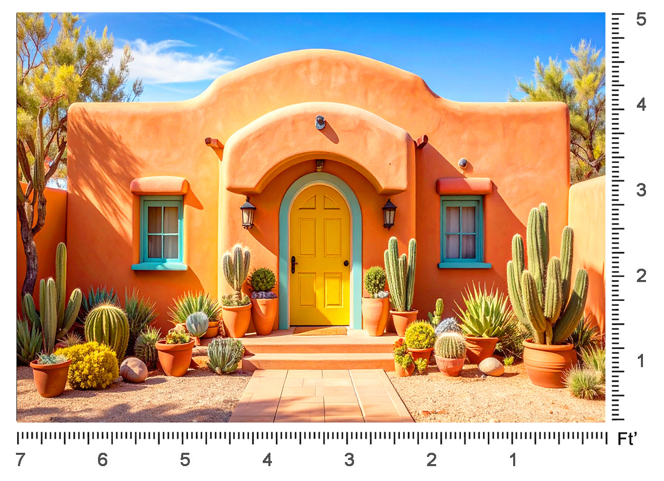 Desert Sunshine Abode - Baby photoshoot Backdrop