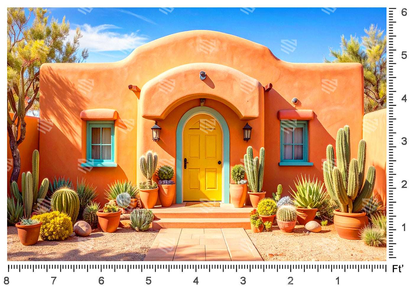 Desert Sunshine Abode - Baby photoshoot Backdrop