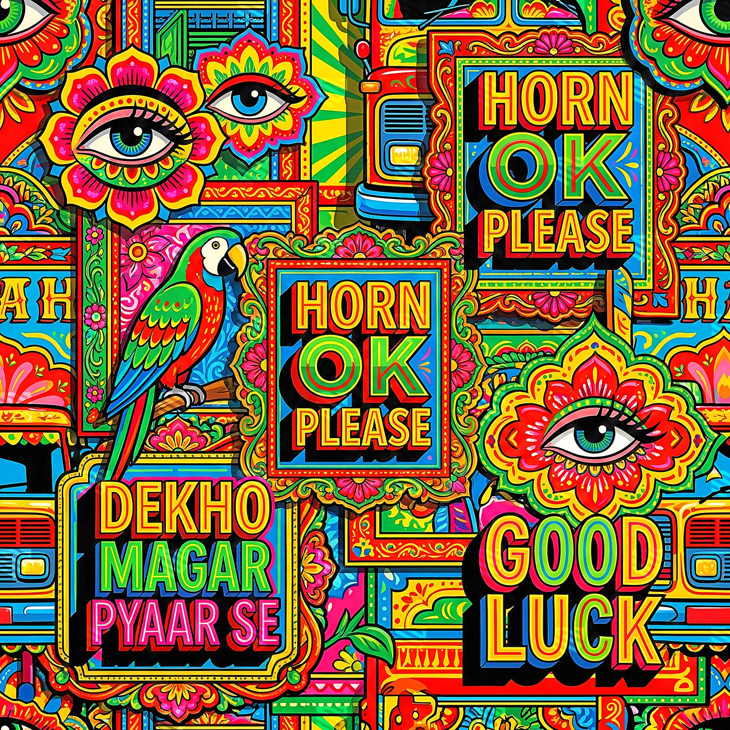 Desi Truck Art Pop Fusion