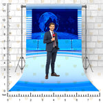 News Studio Podcast Backdrop