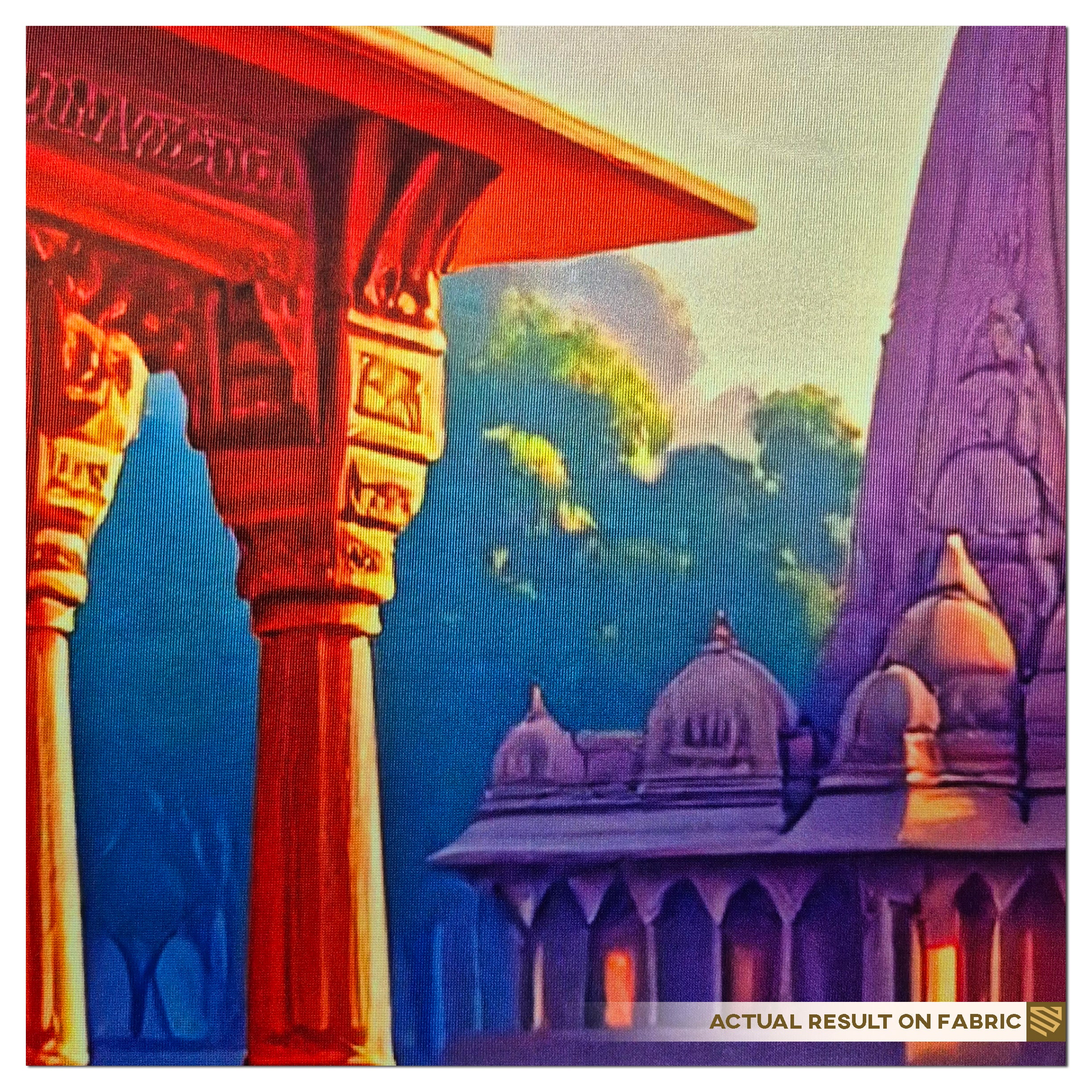 Divine Sunrise by the Temple