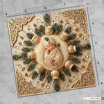 Divine Peacock Treasury Newborn Baby Photography Backdrop