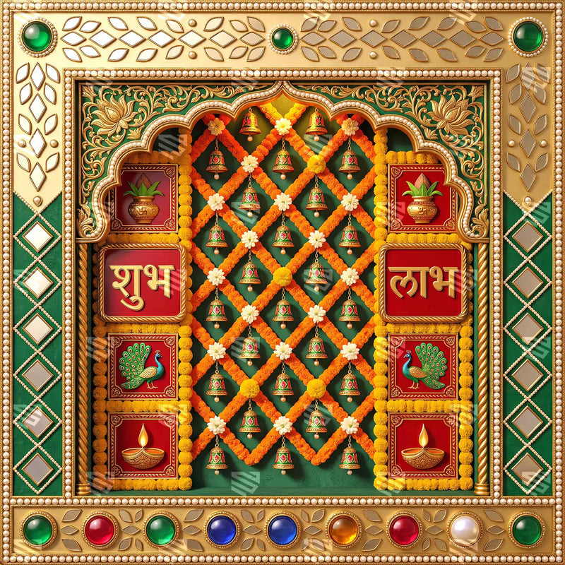 Diwali Deep Jyoti Deepavali Decoration Backdrop