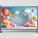 Cloud Carnival Background Backdrop
