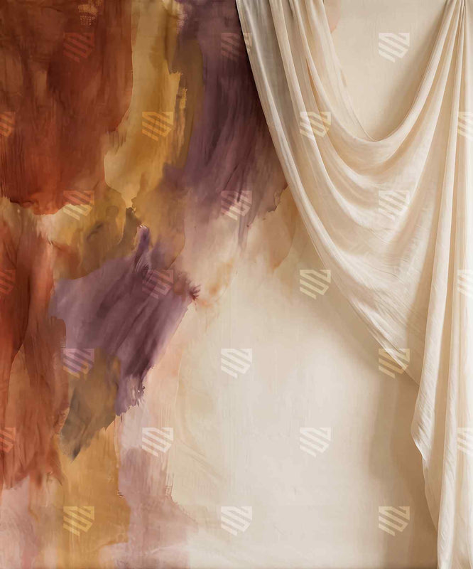 Earthtone Silk Movement Photography Backdrop for Studio Shoots