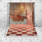 Eclectic decorative backdrop for creative studio photography