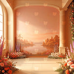 Elegant Sunset Garden Backdrop