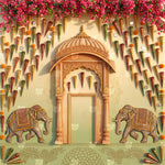 Elephant Arch Mehndi Grandeur Backdrop
