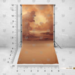Warm-toned sky photography background for model portraits