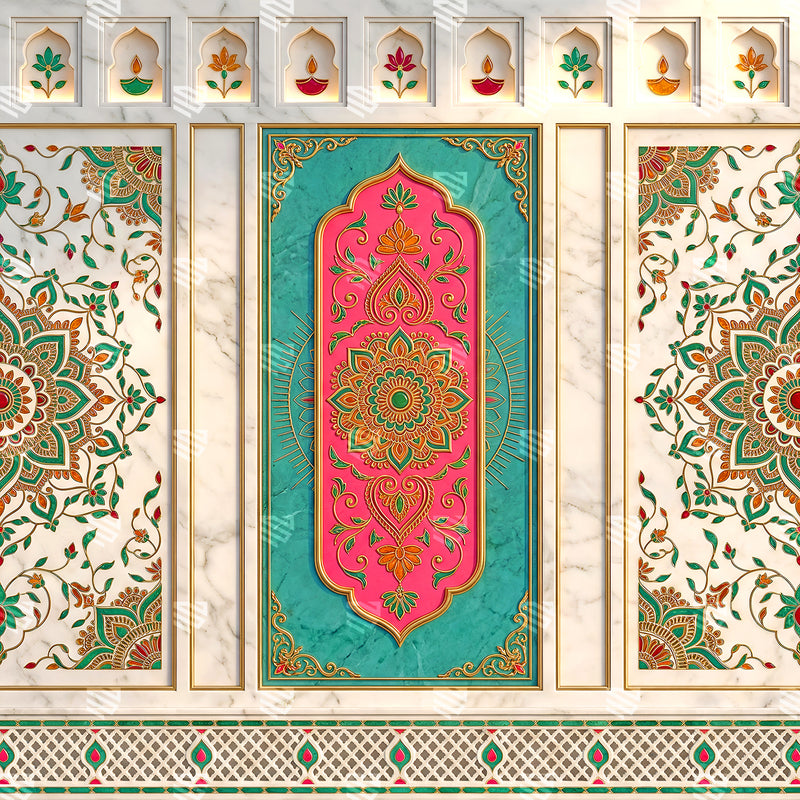 Emerald Marble Mandala Majesty