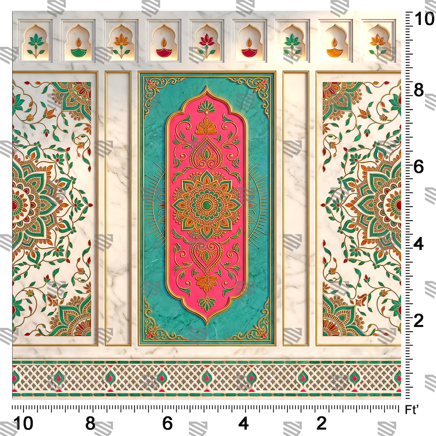 Emerald Marble Mandala Majesty