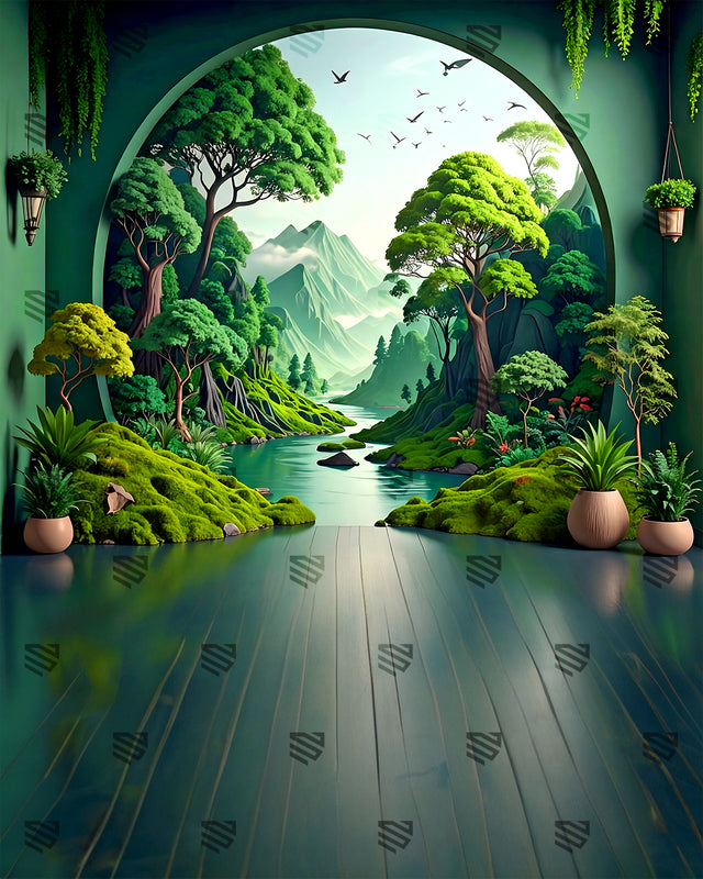 Enchanted Forest River Escape - Podcast Backdrop