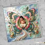 Enchanted Lotus Wings Newborn Baby Photography Backdrop