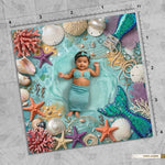 Enchanted Undersea Mermaid - Newborn photography Backdrop
