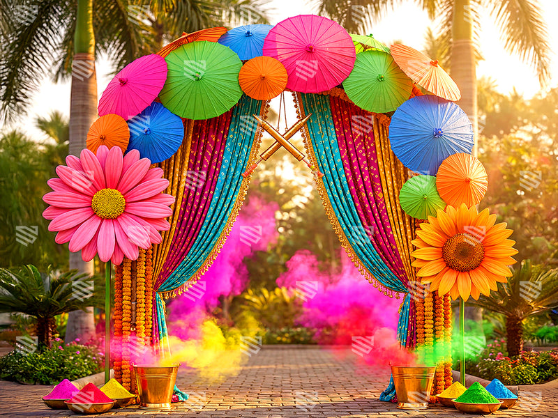 Entrance of Festival Hues - Baby photoshoot Backdrop