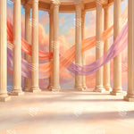 Ethereal Classical Pillar Hall Backdrop