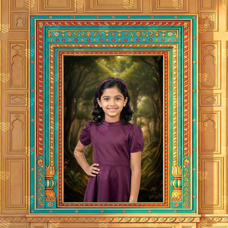 Ethnic Forest Open Frame Studio Photography Backdrop