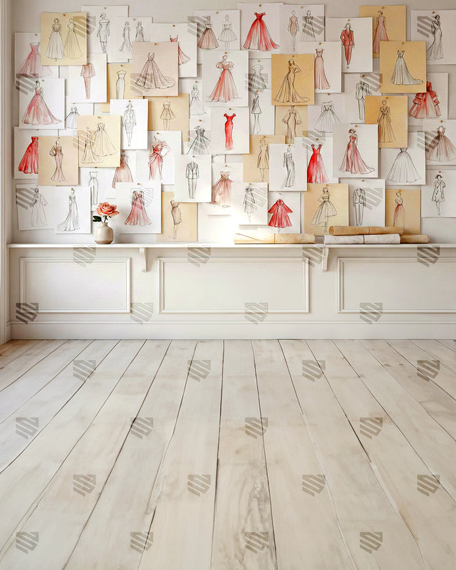 Fashion Designer’s Sketch Studio - Podcast Backdrop