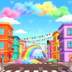 Festival of Colorful Streets Backdrop