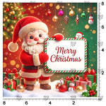 Festive Santa backdrop for family Christmas photoshoots