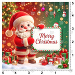 Santa-themed festive backdrop for seasonal studio photography