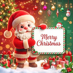 Festive Santa Wonderland photography backdrop