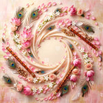 Floral Flute Symphony Newborn Baby Photography Backdrop