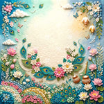 Floral Krishna Bloom Newborn Baby Photography Backdrop