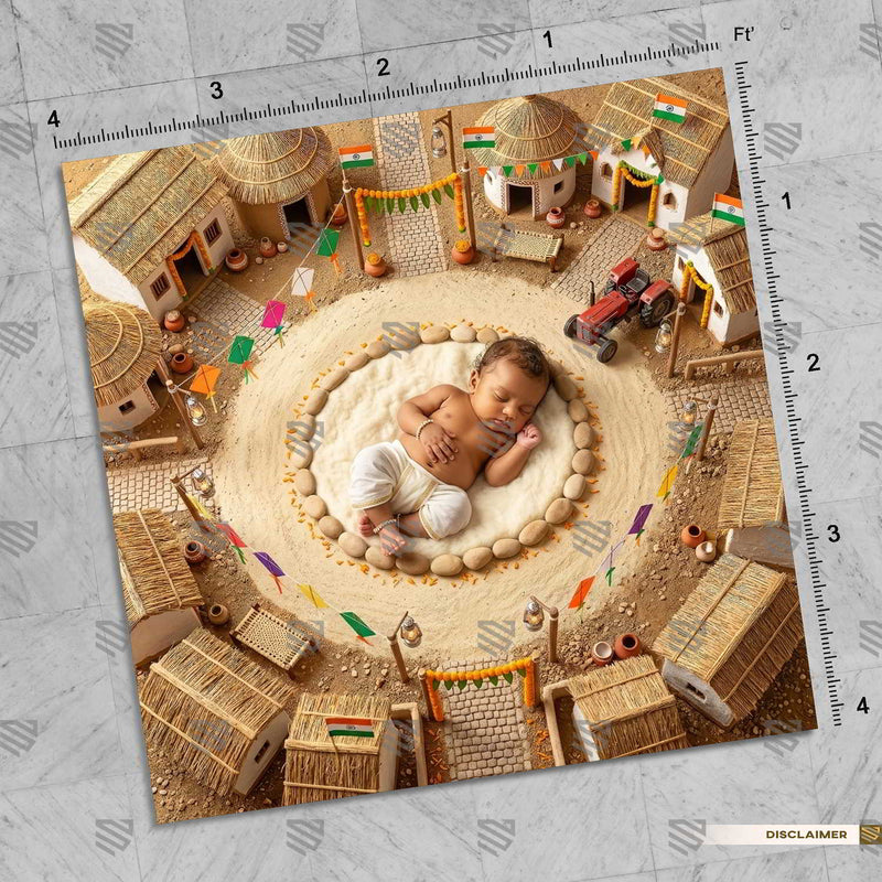 Freedom Village Life Newborn Baby Photography Backdrop