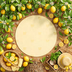 Fresh Citrus Garden Scene Backdrop