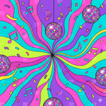 Funky Retro Party Vortex Backdrop