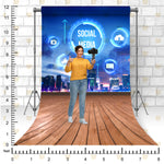 Social Media Podcast Backdrop