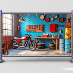 Garage Theme Photoshoot Backdrop
