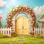 Garden Blossom Gate Backdrop